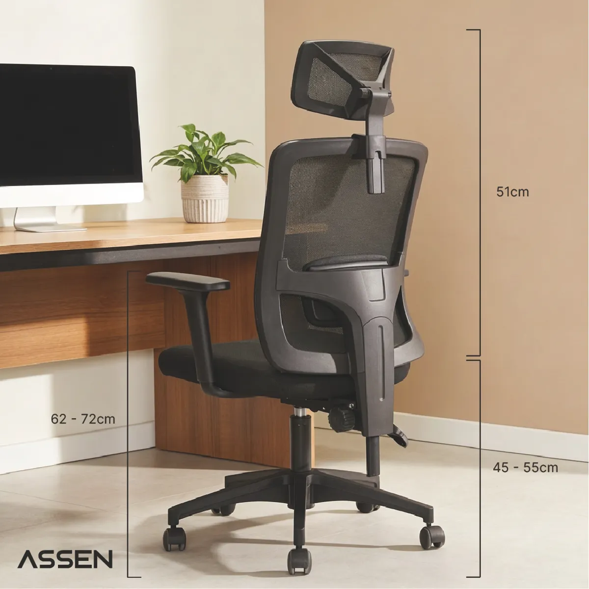 ASSEN - Silla Escritorio Ajustable Ergonomica Studio Executive Assen