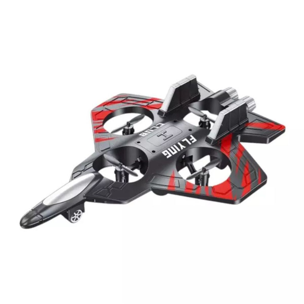 GENERICO - Avión Drone Ligero de Juguete Volador Control Remoto Recargable Rojo