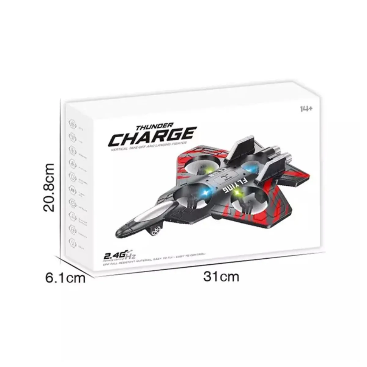 GENERICO - Avión Drone Ligero de Juguete Volador Control Remoto Recargable Azul