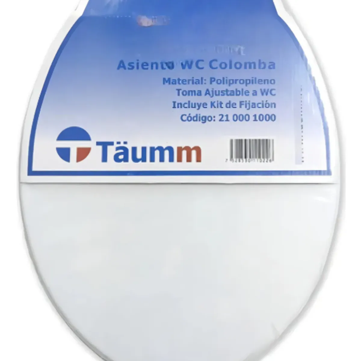 Asiento Con Tapa Wc Eco Ovalada Blanco Blanco, marca TAUMM - Foto Principal