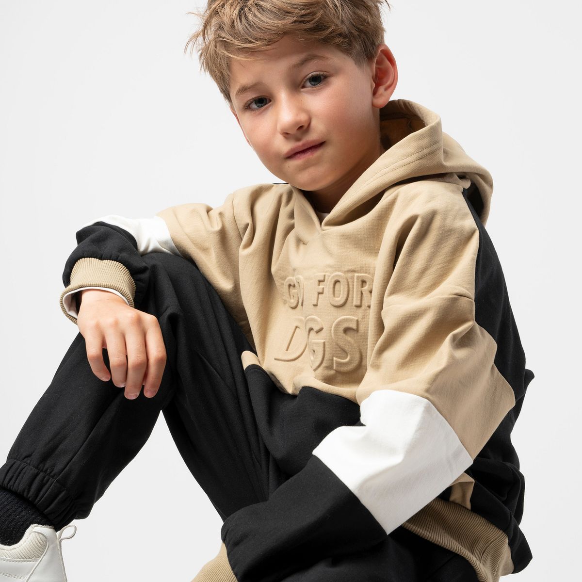 BLACK AND BLUE - Buzo niño good for dogs beige Black and blue