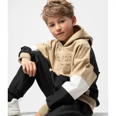 BLACK AND BLUE - Buzo niño good for dogs beige