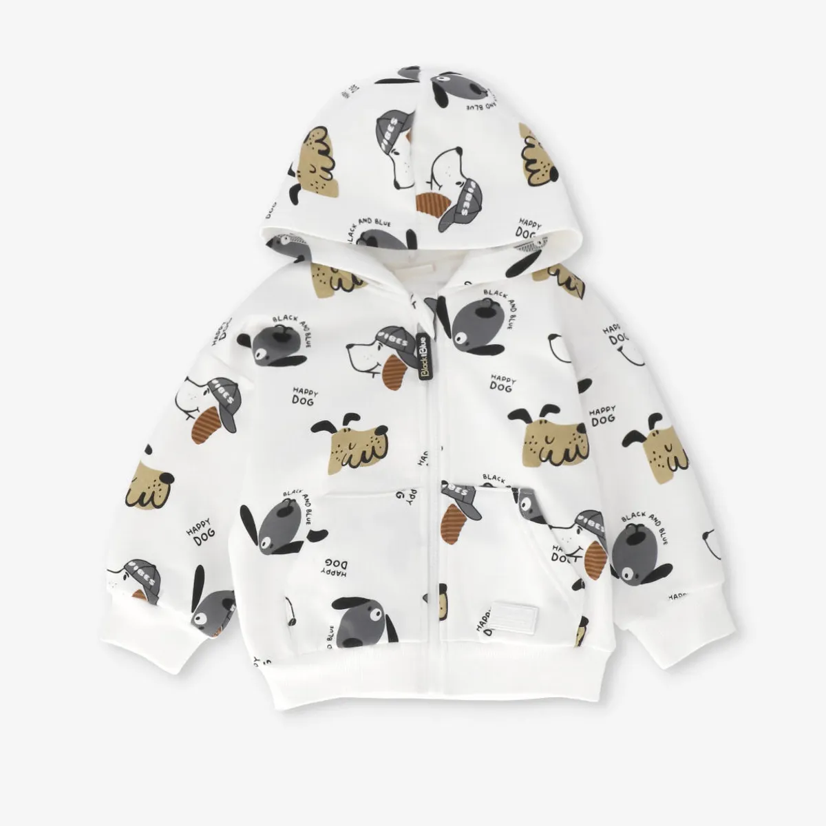 BLACK AND BLUE - Buzo bebé happy dog crudo Black and blue