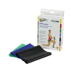 CANDO - Set de 3 Bandas Elásticas Go Band libre de latex 1,5 mts Resistencia Alta