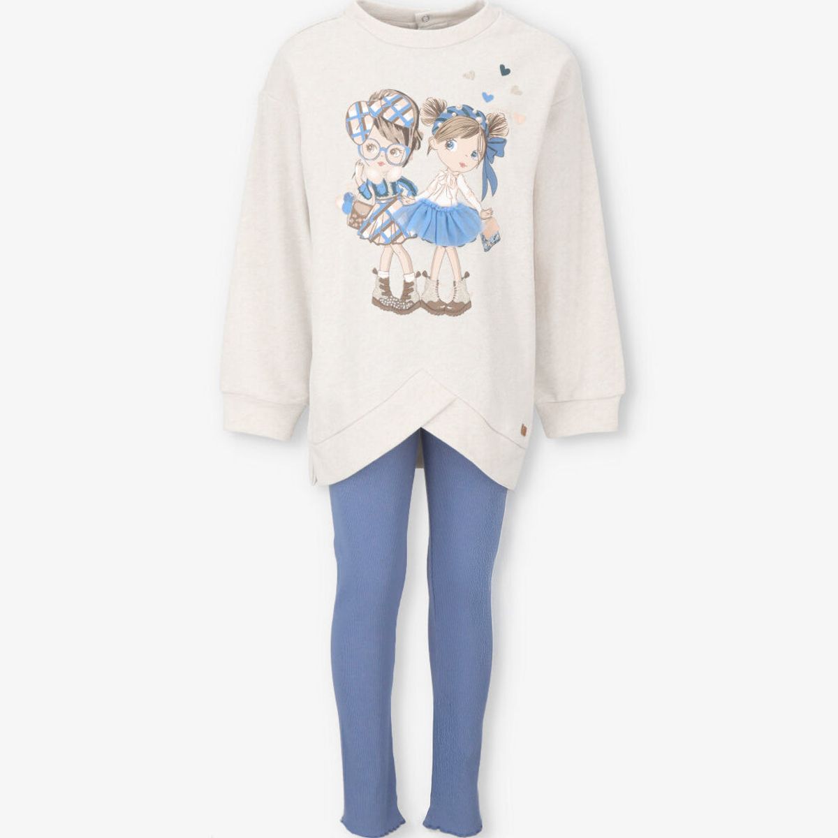 LIMONADA - Conjunto niña con estampado azul piedra Limonada