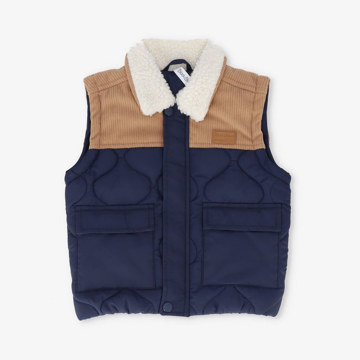 BLACK AND BLUE - Parka bebé sin mangas azul marino Black and blue
