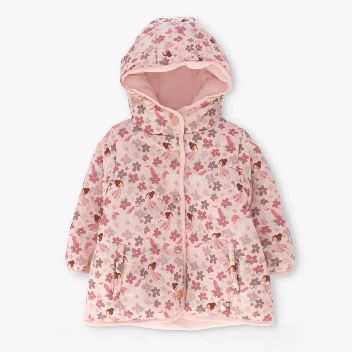 4KIDS - Parka bebé con flores rosado 4 Kids