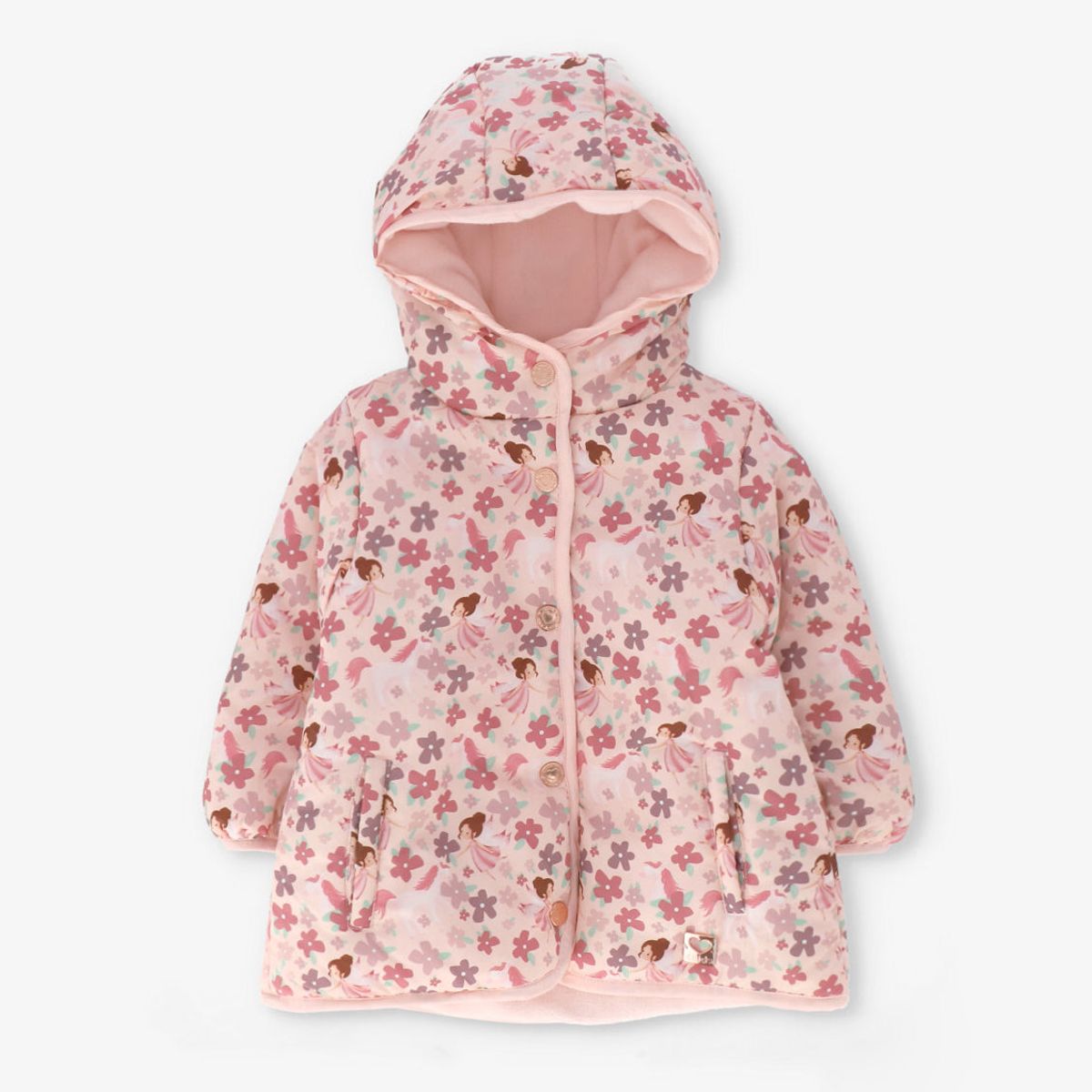 4KIDS - Parka bebé con flores rosado 4 Kids