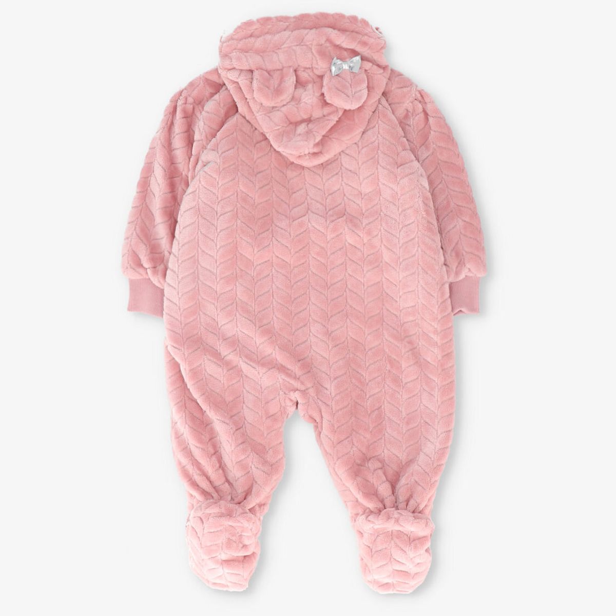 LIMONADA - Saquito recién nacida trenzado con conejo rosado Limonada