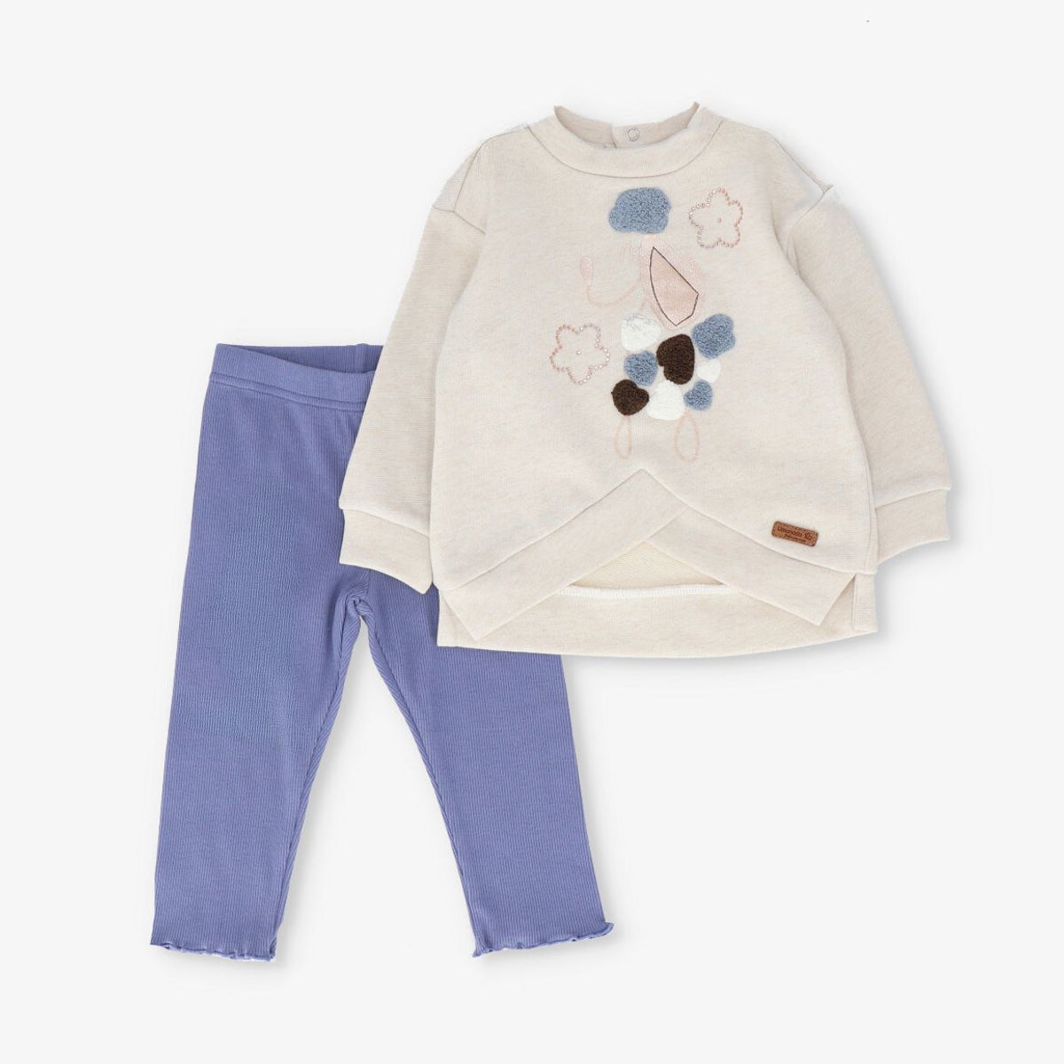LIMONADA - Conjunto bebé con estampado azul piedra Limonada