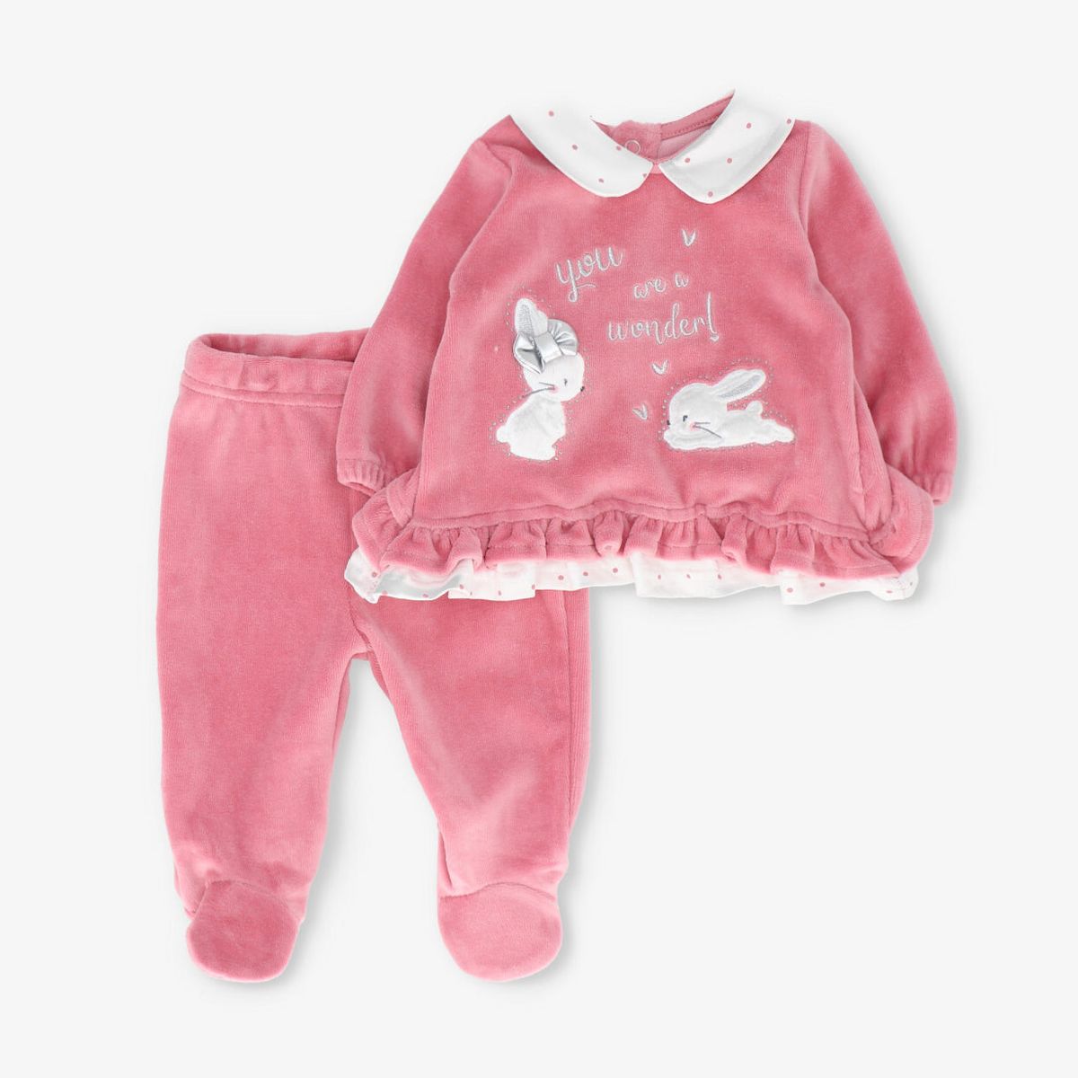 LIMONADA - Conjunto recién nacida con conejos cherry Limonada