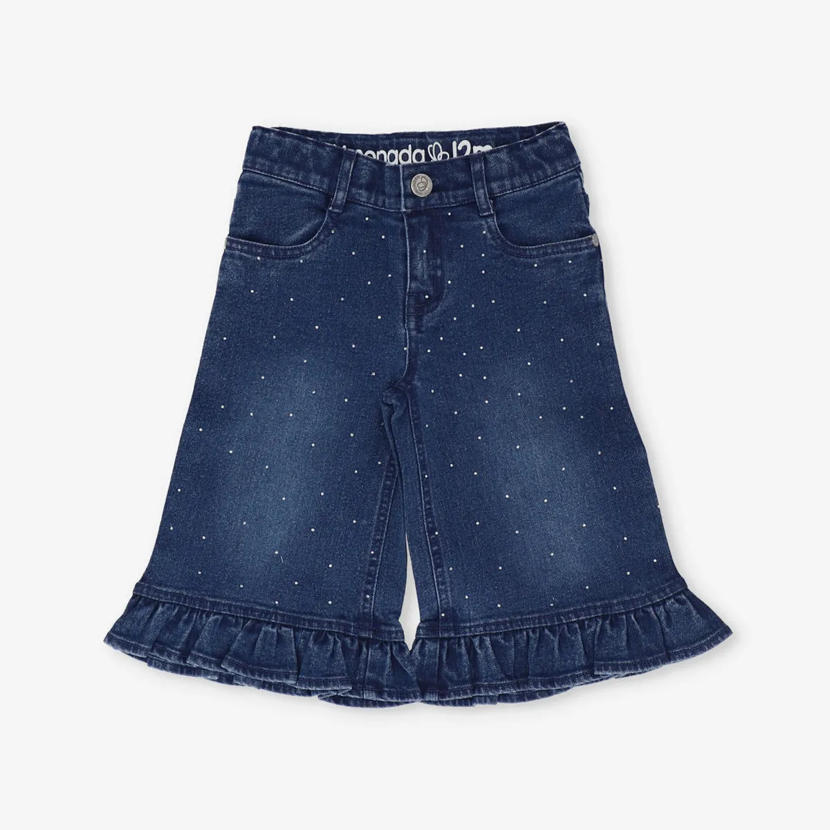 LIMONADA - Jeans bebé con vuelos y brillos denim azul Limonada