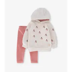 4KIDS - Conjunto bebé con flores beige 4 Kids