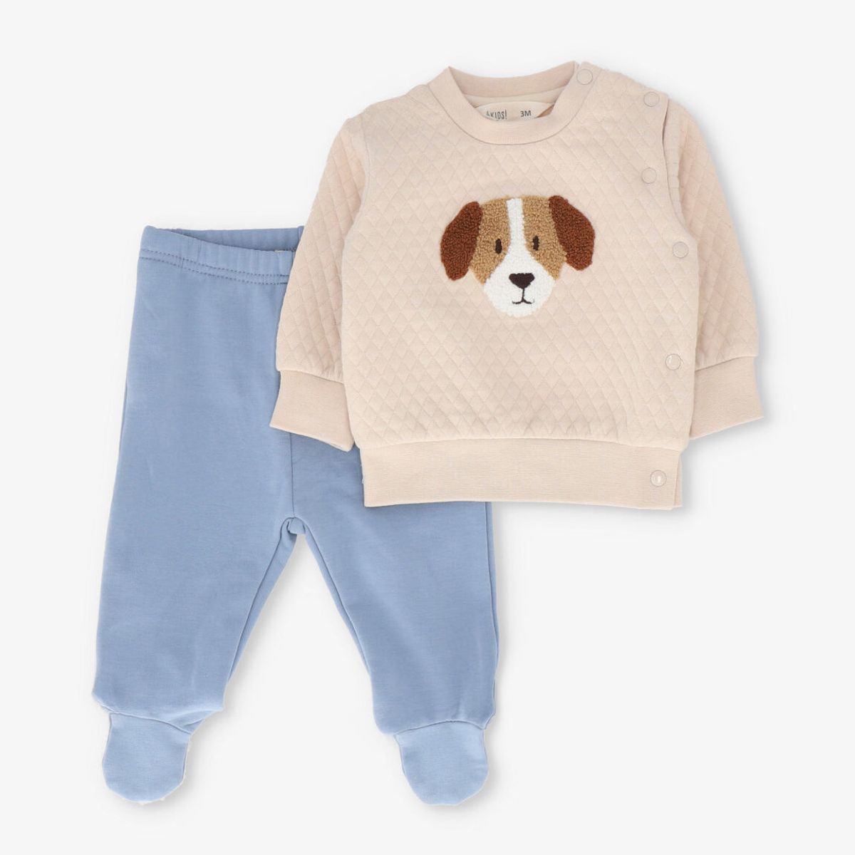 4KIDS - Conjunto recién nacido con perrito celeste 4 Kids
