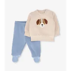4KIDS - Conjunto recién nacido con perrito celeste 4 Kids