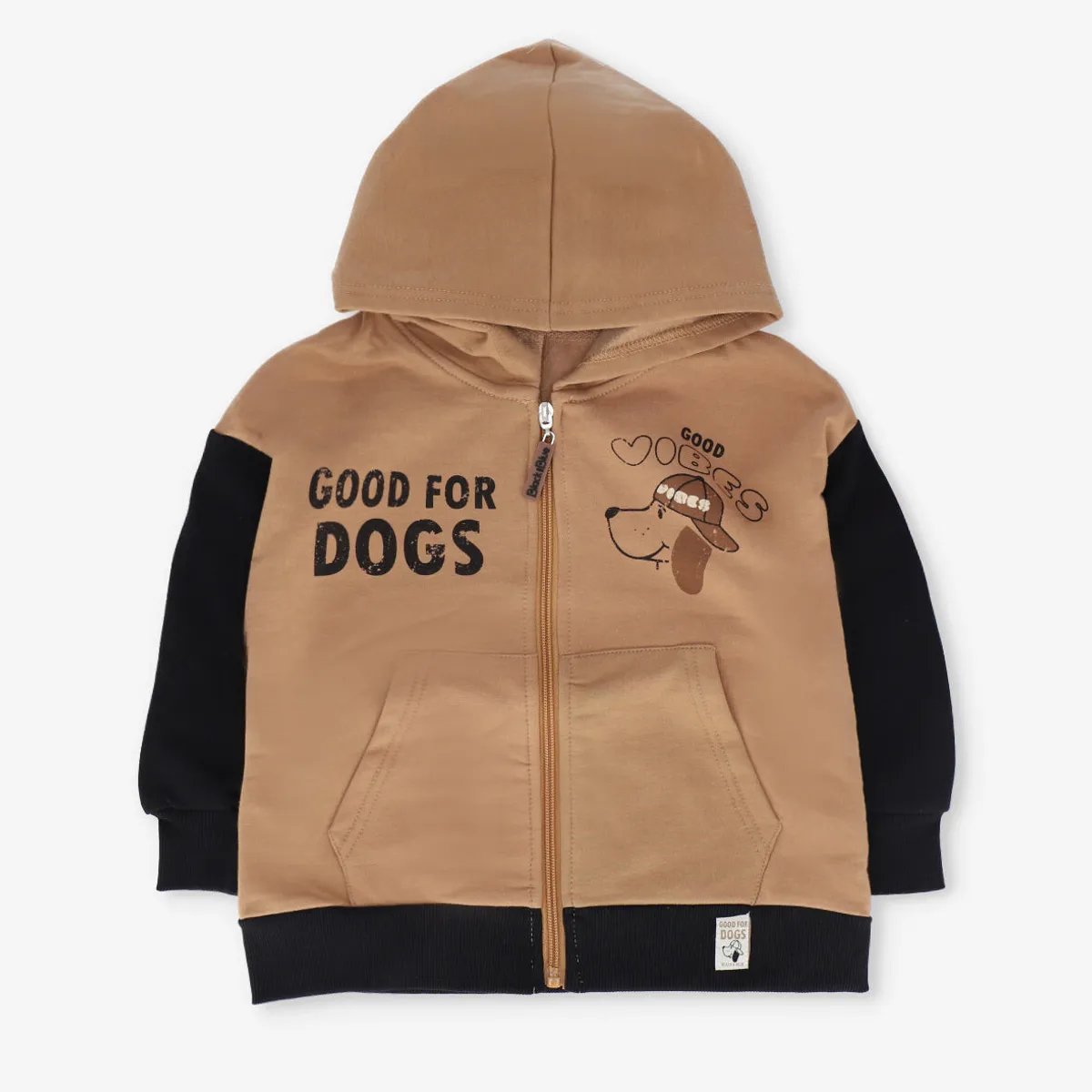 BLACK AND BLUE - Polerón niño good for dogs camel Black and blue
