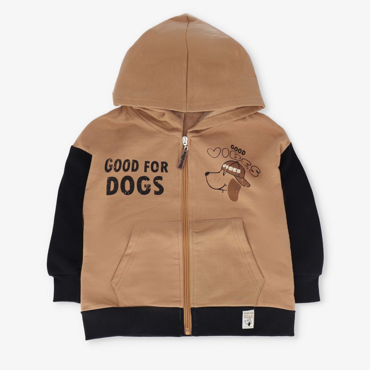 BLACK AND BLUE - Polerón niño good for dogs camel Black and blue