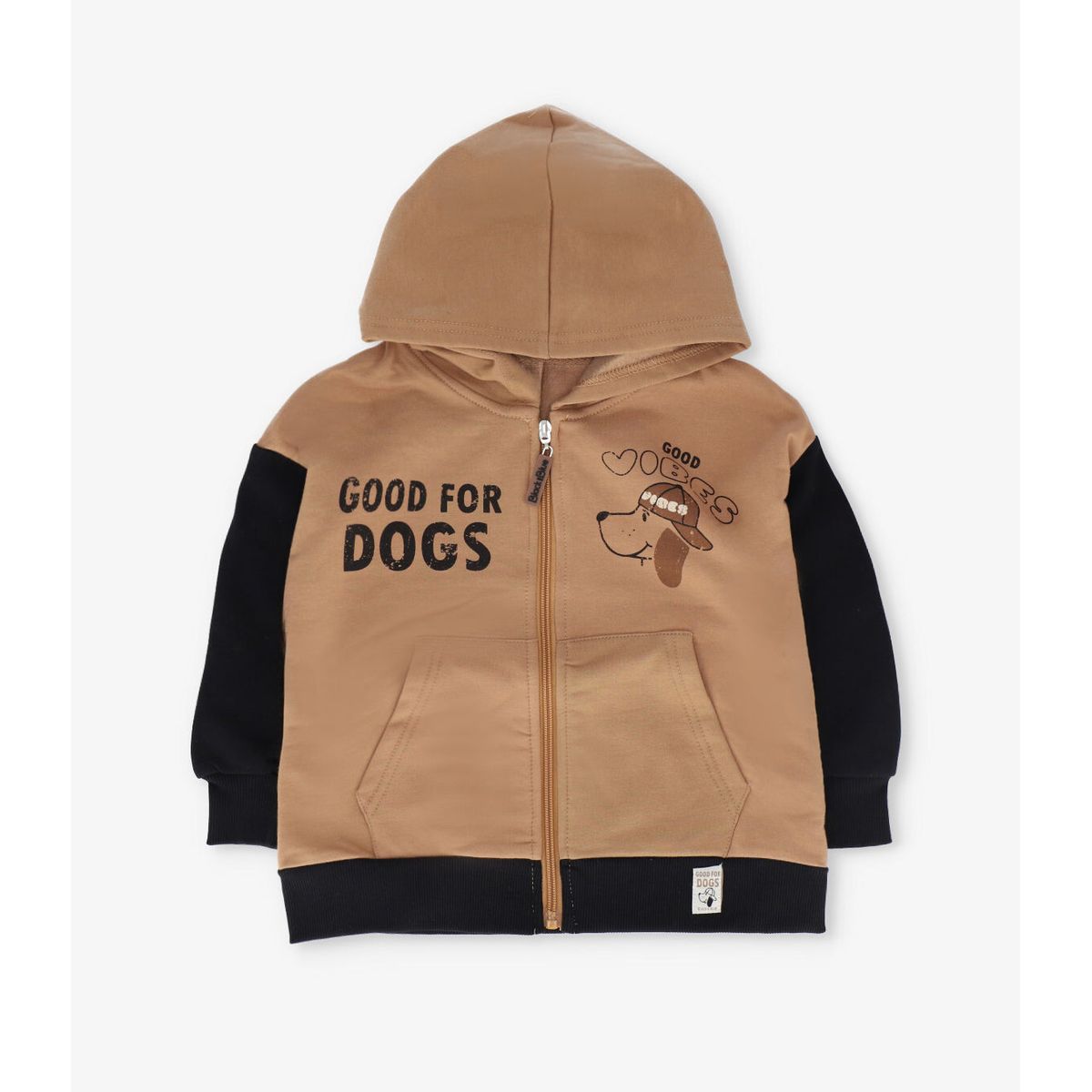 BLACK AND BLUE - Polerón niño good for dogs camel Black and blue