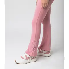 LIMONADA - Calza niña acampanadas con brillos cherry