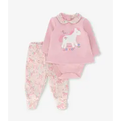 4KIDS - Conjunto recién nacida con unicornio rosado 4 Kids