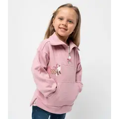 LIMONADA - Polerón niña con perro cherry