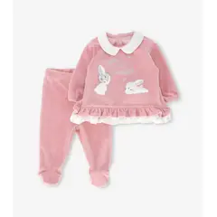 LIMONADA - Conjunto recién nacida con conejos rosado