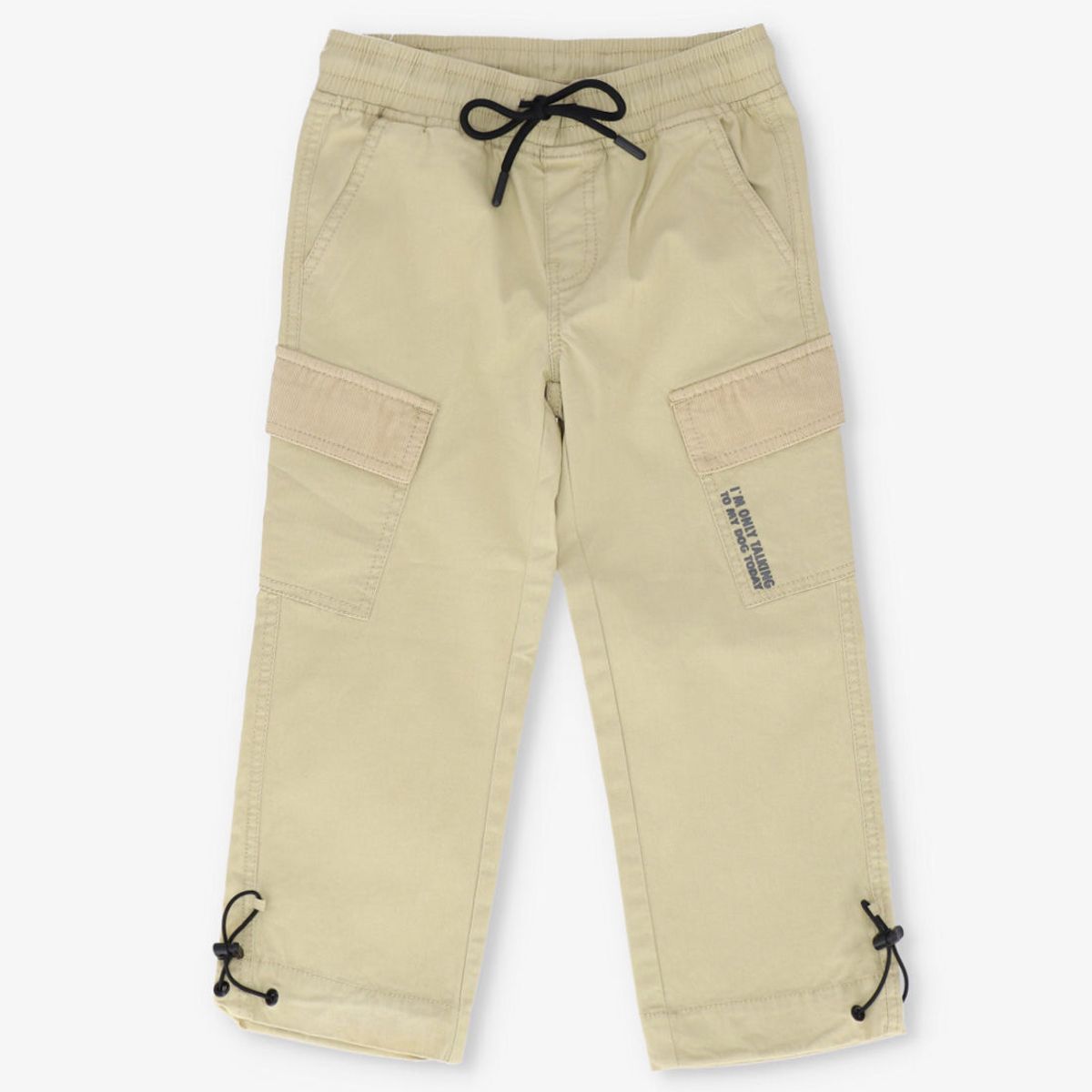 BLACK AND BLUE - Pantalon niño jogger beige Black and blue