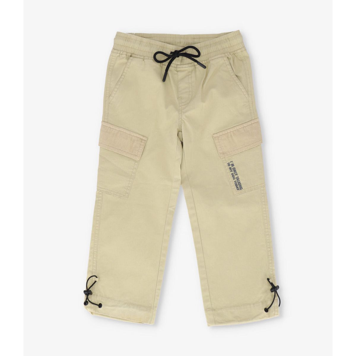 BLACK AND BLUE - Pantalon niño jogger beige Black and blue