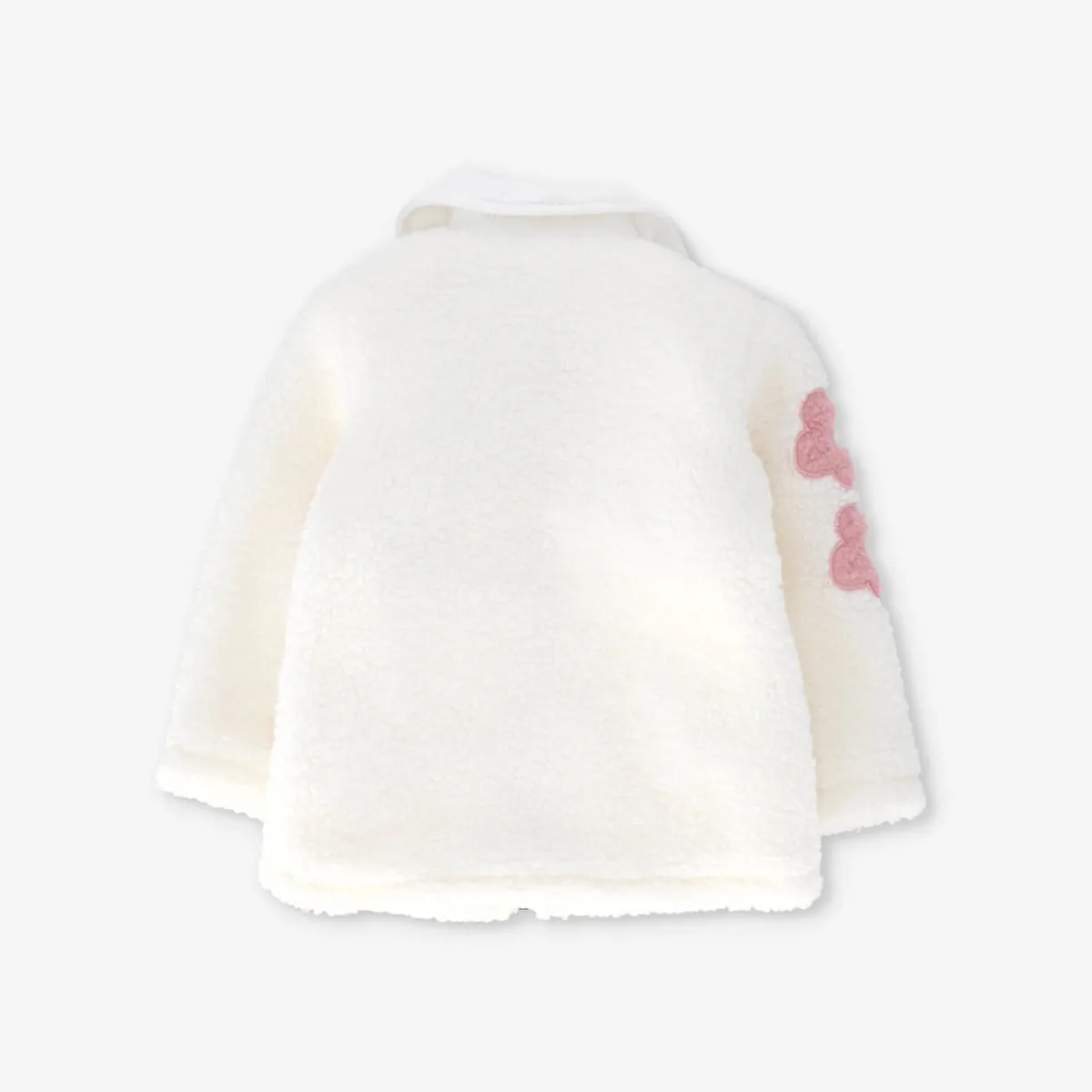 LIMONADA - Chaqueta bebé de sherpa con flores crudo Limonada