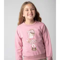 LIMONADA - Polerón niña básico cherry