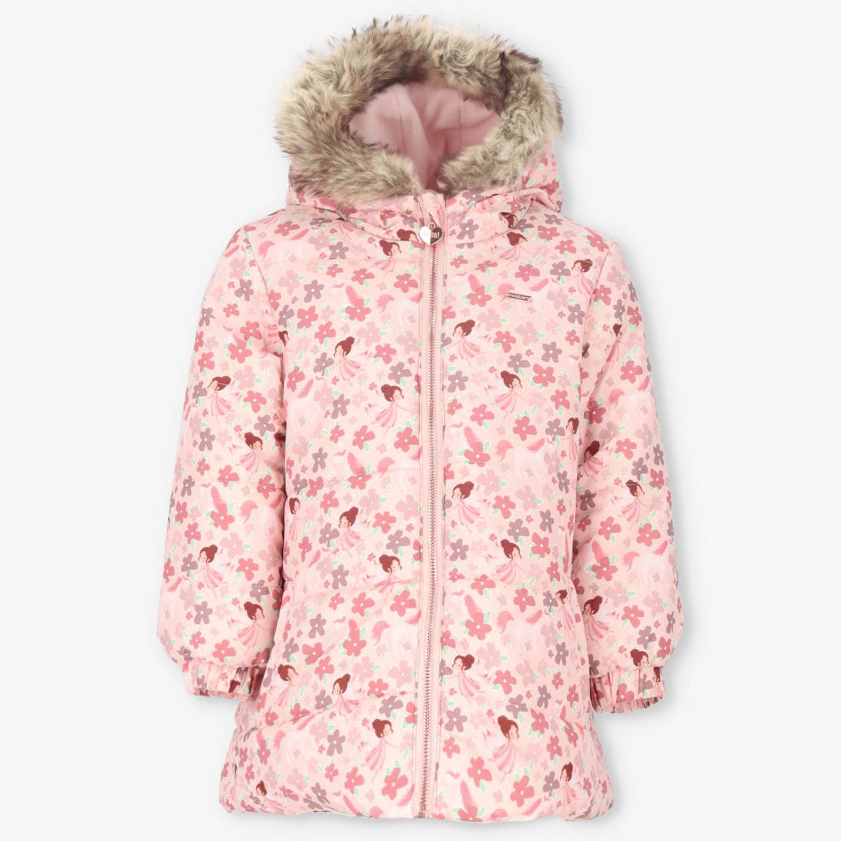 4KIDS - Parka niña con flores rosado 4 Kids