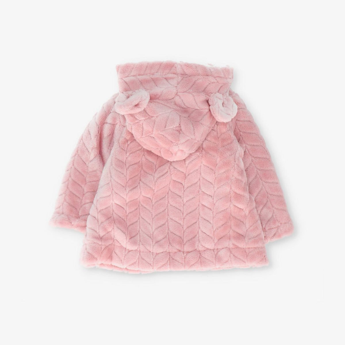 LIMONADA - Chaqueta recién nacida trenzado con conejos rosado Limonada