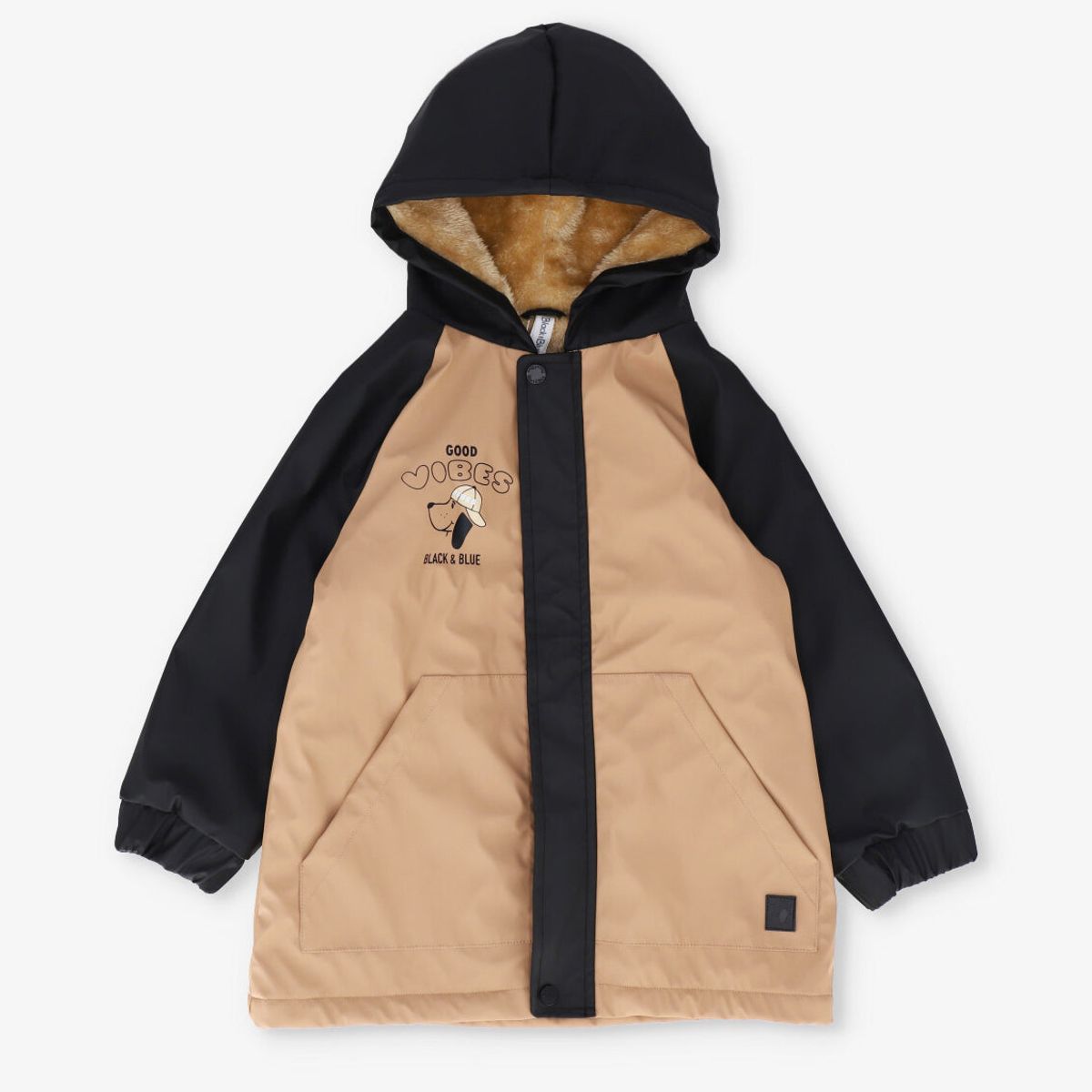 BLACK AND BLUE - Chaqueta niño engomada negro Black and blue