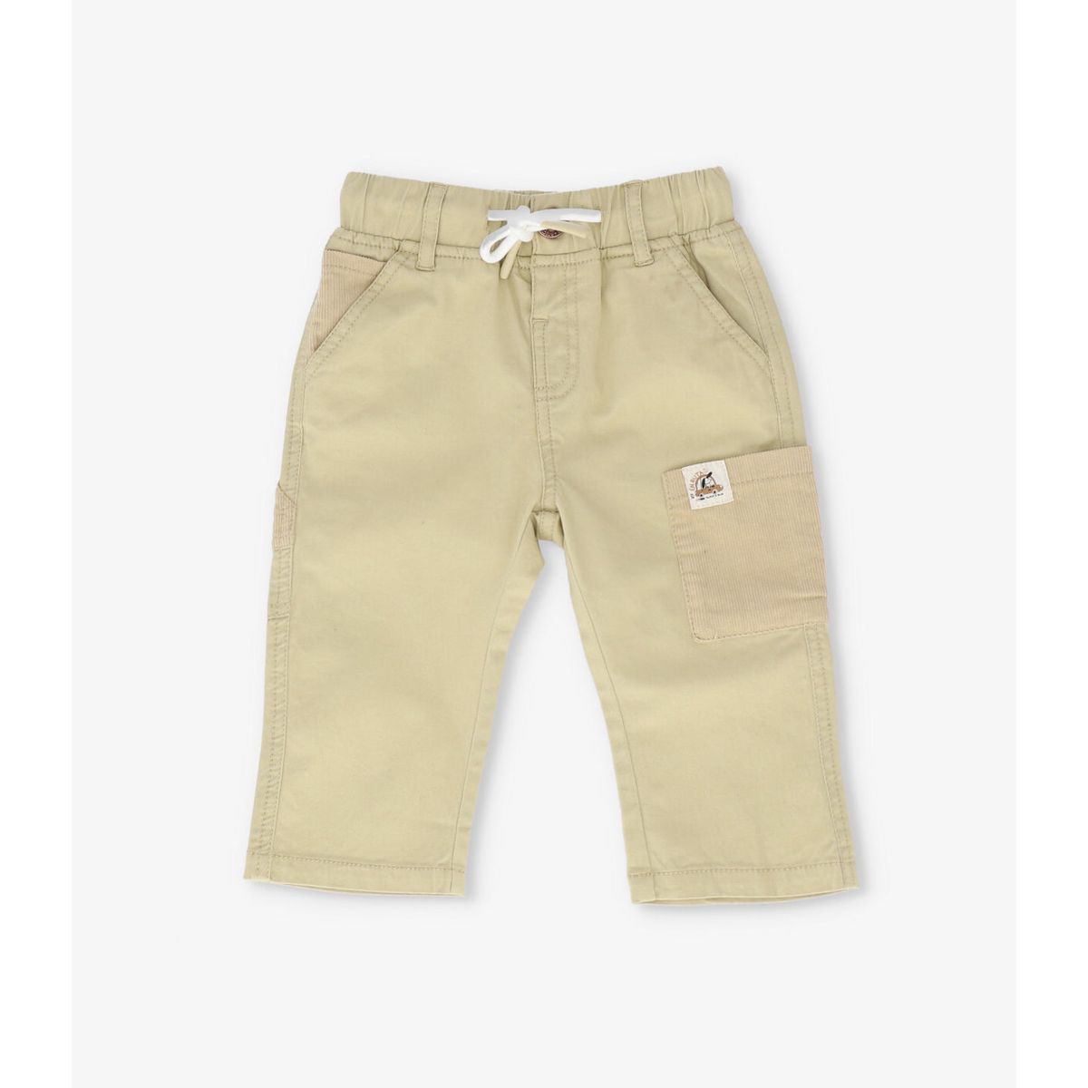 BLACK AND BLUE - Pantalon bebé baggy beige Black and blue