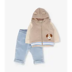 4KIDS - Conjunto recién nacido 3 piezas café 4 Kids