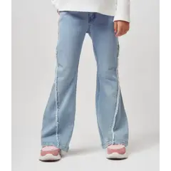 LIMONADA - Jeans niña acampanados denim celeste