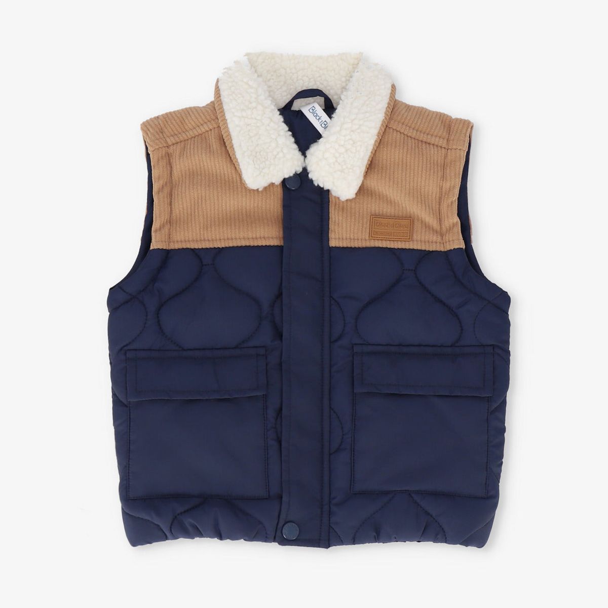 BLACK AND BLUE - Parka niño sin mangas azul marino Black and blue