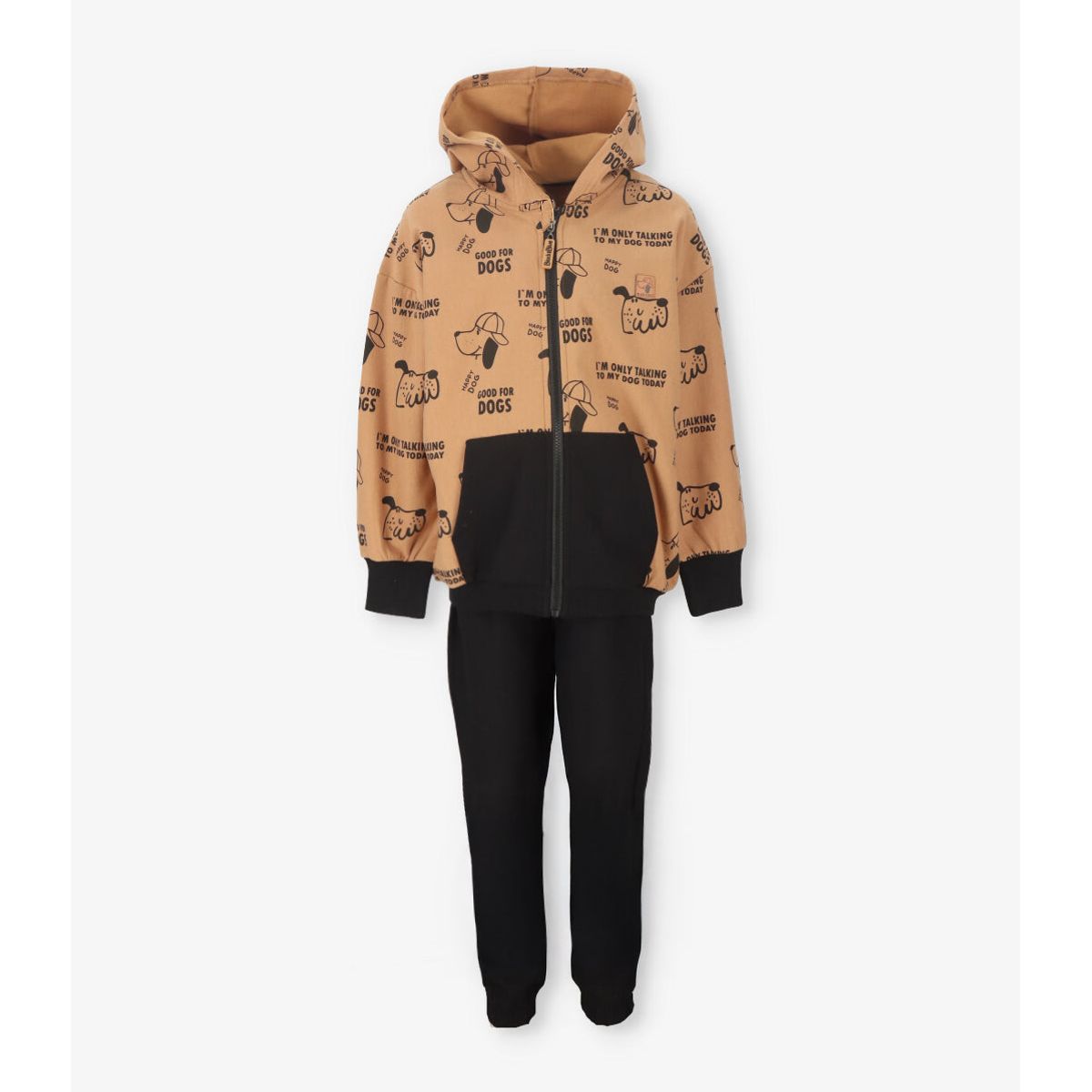 BLACK AND BLUE - Buzo niño dogs camel Black and blue