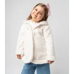 LIMONADA - Chaqueta bebé con flores crudo