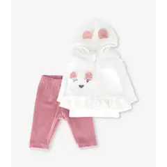 LIMONADA - Conjunto recién nacida 3 piezas rosado