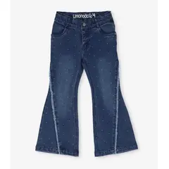 LIMONADA - Jeans niña acampanados denim azul