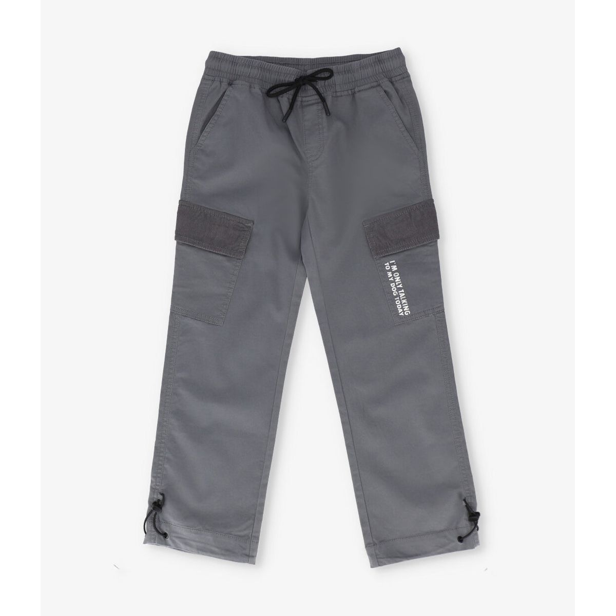 BLACK AND BLUE - Pantalon niño jogger marengo Black and blue