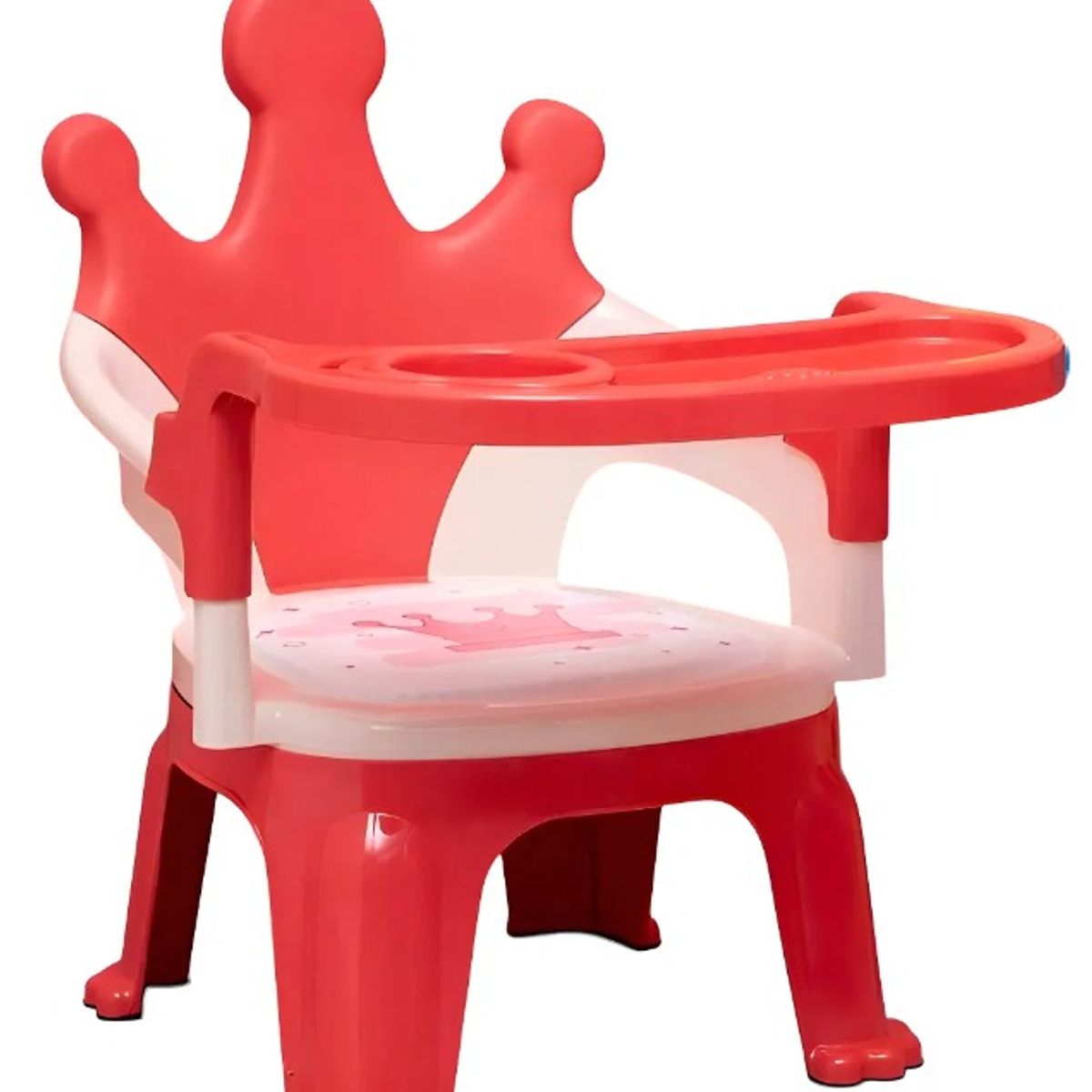 GENERICO - Silla Para Comer Portátil De Bebé Niños 2 En 1 Con Corona ROSA