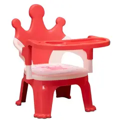 GENERICO - Silla Para Comer Portátil De Bebé Niños 2 En 1 Con Corona ROSA