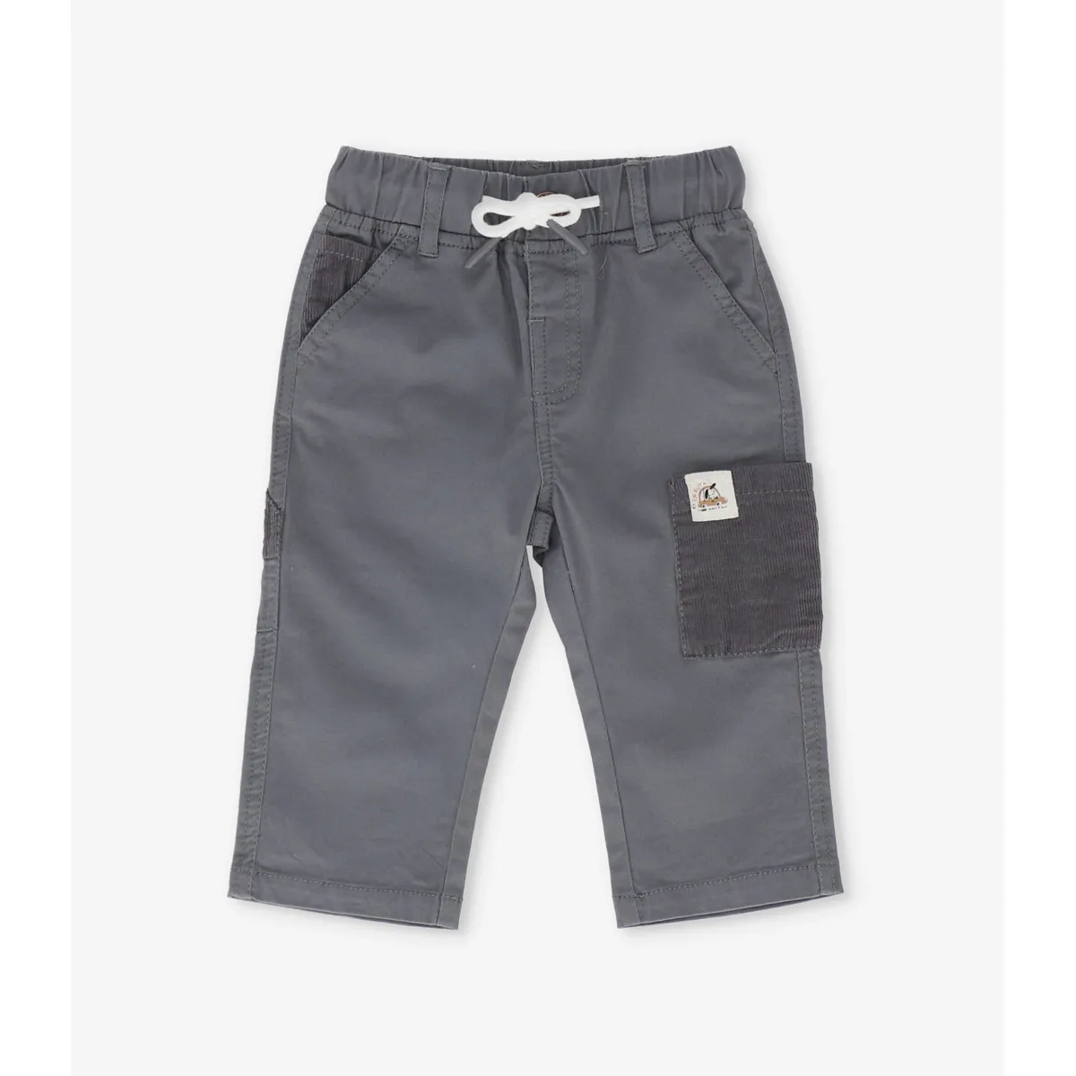 BLACK AND BLUE - Pantalon bebé baggy marengo Black and blue