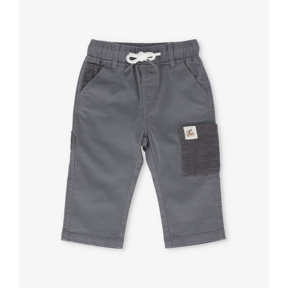 BLACK AND BLUE - Pantalon bebé baggy marengo Black and blue