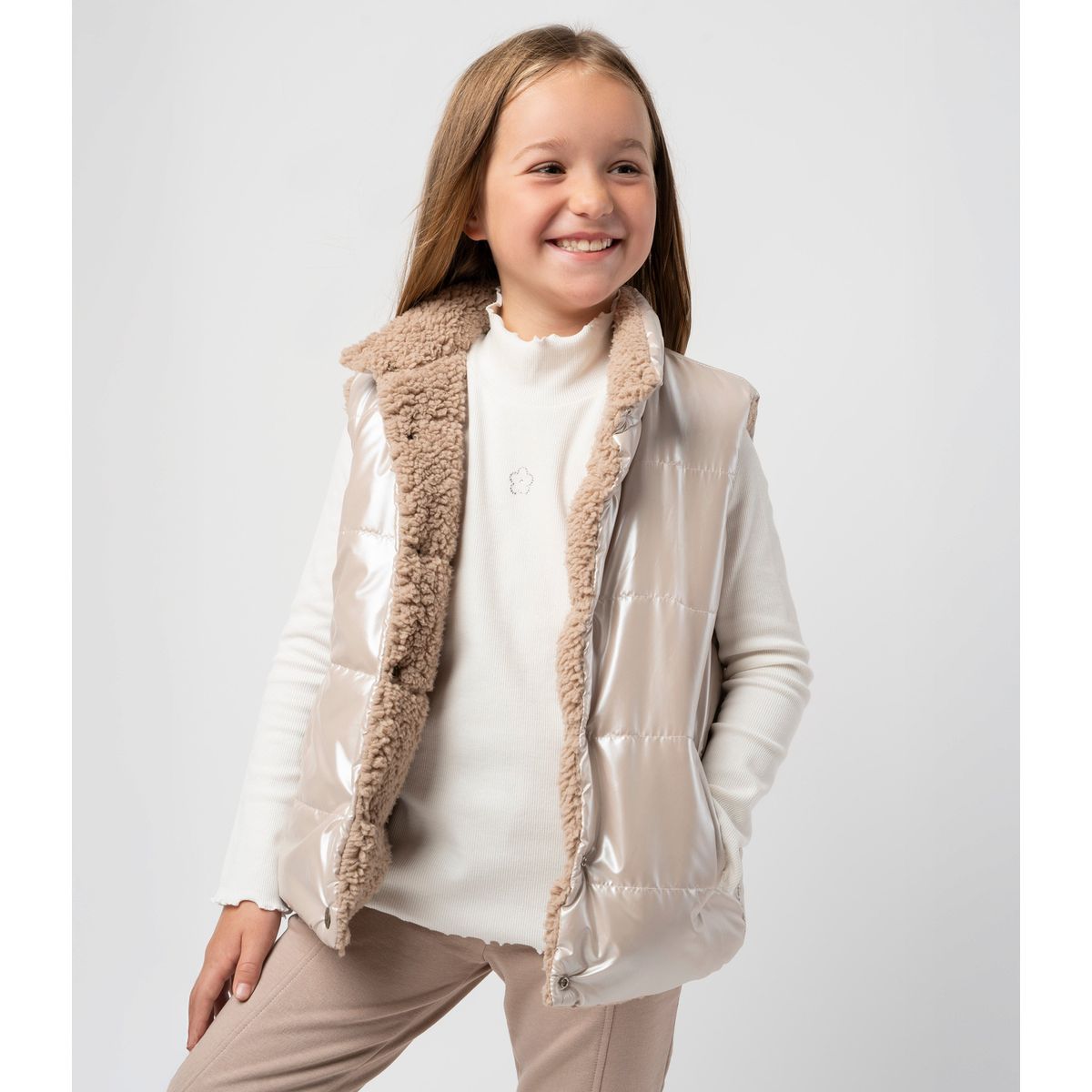 LIMONADA - Parka niña reversible beige Limonada