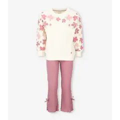 4KIDS - Conjunto niña con flores rosado 4 Kids