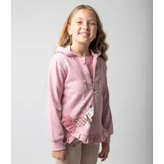 LIMONADA - Polerón niña con perro cherry