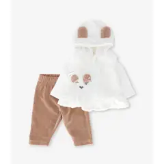 LIMONADA - Conjunto recién nacida 3 piezas crudo